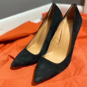J.Crew Black Suede Block Heel Pumps | Size 8